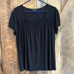 Susan Lawrence black blouse size XL